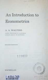 An introduction to econometrics