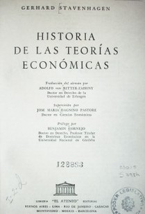 Historia de las teorías económicas