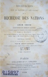 Recherches sur la nature et les causes de la richesse des nations