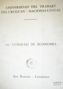 1er. cursillo de economía