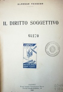 Il diritto soggettivo