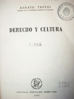 Derecho y cultura