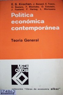 Política económica contemporánea : teoría general