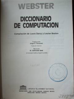 Webster : diccionario de computación