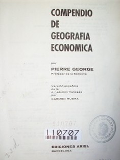 Compendio de geografía económica