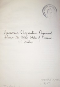 Economic cooperation agreement betwen the united states of america and sweden