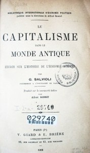 Le capitalisme dans le monde antique