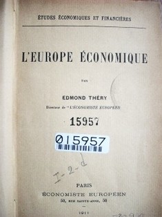 L'europe économique