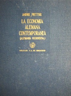 La economía alemana contemporánea (Alemania occidental) : 1945-1952