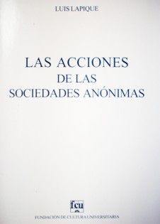 Las acciones de las Sociedades Anónimas