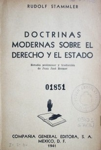 Doctrinas modernas sobre el Derecho y el Estado