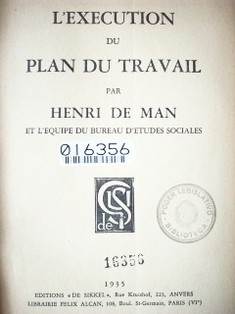 L'execution du plan du travail