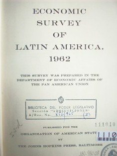Economic survey of Latin America, 1962