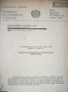 La Conferencia de las Naciones Unidas sobre comercio y desarrollo : análisis de sus resultados y perspectivas para América Latina