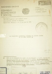 Las relaciones económicas externas de América Latina en los años ochenta