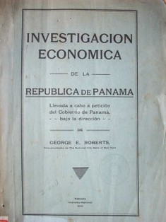 Investigación económica de la República de Panamá