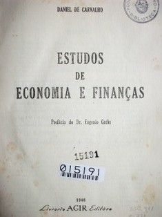 Estudos de economía e finanças
