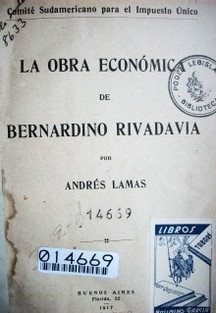 La obra económica de Bernardino Rivadavia