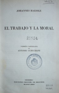 El trabajo y la moral