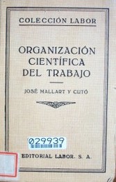 Organización científica del trabajo