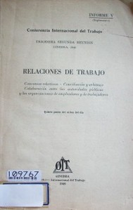 Relaciones de trabajo : quinto punto del orden del día : informe V : suplemento