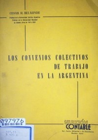 Los convenios colectivos de trabajo en la Argentina