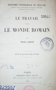 Le travail dans le monde Romain