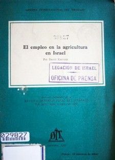 El empleo en la agricultura de Israel
