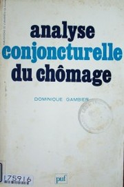 Analyse conjoncturelle du chomage