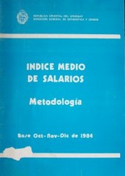 Indice medio de salarios : metodología