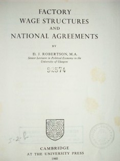 Factory wage structures and national agreements