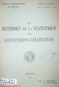 Les méthodes de la statistique des conventions collectives