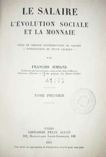 Le salaire l'evolution sociale et la monnaie