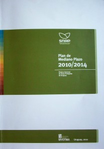 Plan de Mediano Plazo 2010/2014 : Sistema Nacional de Areas Protegidas de Uruguay