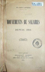 Mouvements de salaires depuis 1914