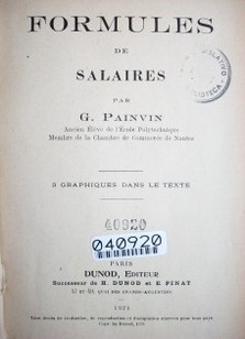 Formules de salaires