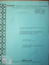 Evolución de los salarios rurales en los últimos veinte años (1967-1987)