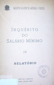 Inquérito do salário mínimo