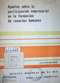 Apuntes sobre la participación empresarial en la formación de recursos humanos