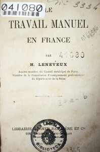 Le travail manuel en France