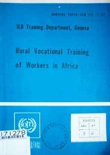 Rural vocational training of workers in Africa