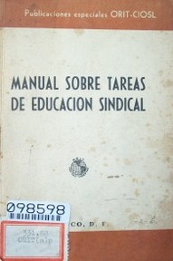 Manual sobre tareas de educación sindical