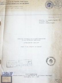 Condición económica de la mujer trabajadora en las Repúblicas americanas : actualización 1959-1967