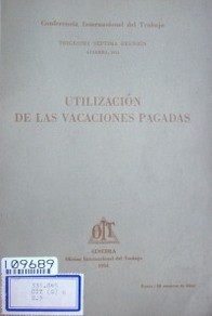 Utilización de las vacaciones pagadas