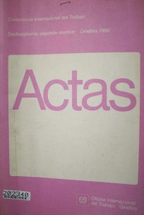 Actas : septuagésima segunda reunión