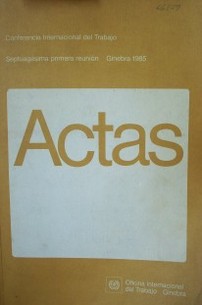 Actas : septuagésima primera reunión