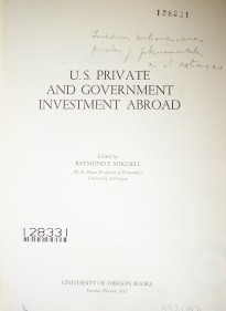 U.S. private and government investment abroad