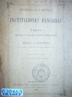 Instituciones bancarias : tesis