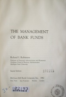 The management of bank funds