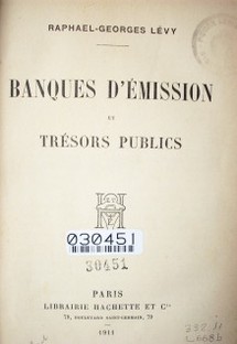 Banques d´emission et trésors publics